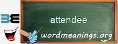 WordMeaning blackboard for attendee